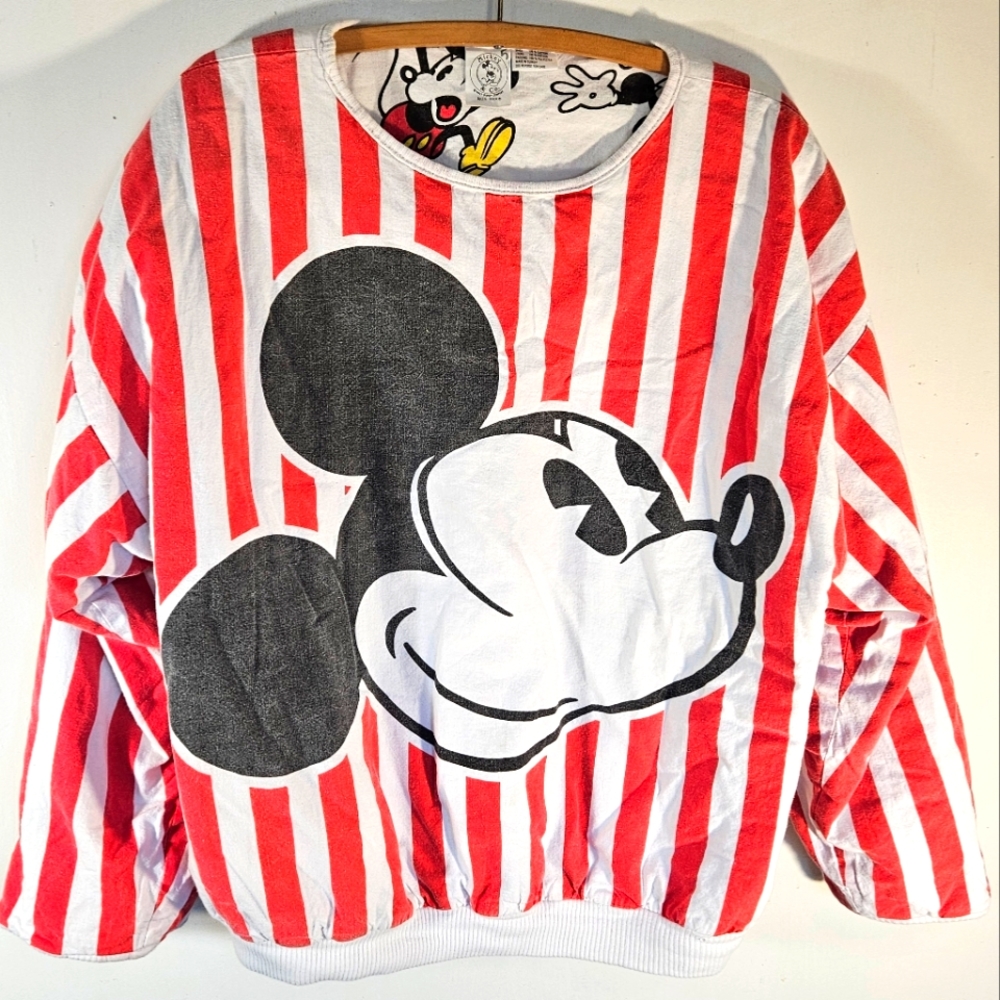Vintage 90's L-XL Mickey and Co Disney Reversible Sweater